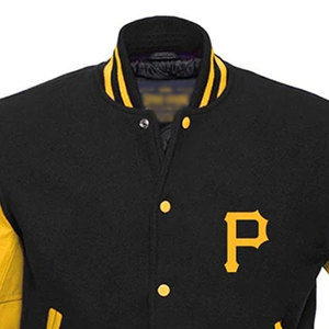 Chaqueta Universitaria de Béisbol de Alta Calidad para Hombre, Estilo Bomber, con Parches Bordados en Chenille y Cuero, Fabricada por OEM - Product Image 6