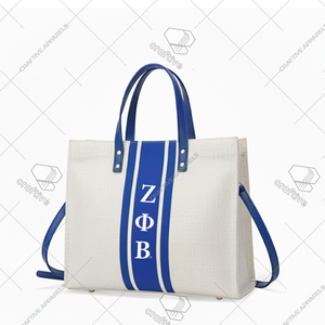 Zeta Phi Beta Ready To Ship High Quality Casual Shoulder Tote <b>Bag</b> Sorority <b>Hand</b> <b>Carry</b> <b>Bag</b> Women's Stylish Work <b>bag</b> - Product Image 2