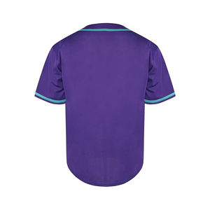 Maillot de baseball personnalisé imprimé, chemise d'équipe à boutons, vêtements de sport respirants en polyester, uniforme de baseball antibactérien - Product Image 2