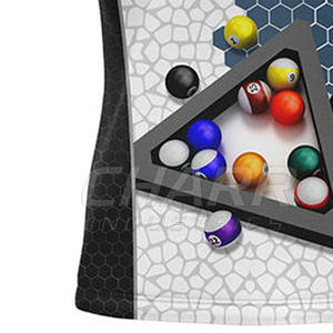 Polo de billard personnalisé avec impression par sublimation, maillot d'équipe pour les matchs, absorbant la transpiration, pour les joueurs de billard - Product Image 6