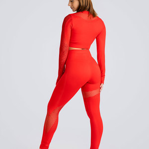 Top Premium Quality Custom Logo Women Active Wear 3 Piece Yoga Leggings And Tops Fitness 3 Piece Yoga Set - Product Image 2