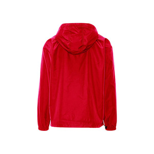 <b>Men's</b> Red Hooded Waterproof <b>Jacket</b> <b>Half</b> <b>Zip</b> Casual Spring Wear Polyester Shell Regular Fit Loose Style - Product Image 2