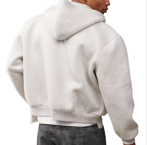 Sweat-shirt à capuche surdimensionné personnalisé pour homme, en molleton, avec logo imprimé sur le devant, polyester/coton, 350 grammes, taille XS, vêtements d'hiver - Product Image 1