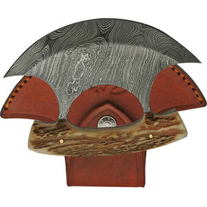 Cuchillos Ulu de Acero de Damasco, Hoja Curva, Herramienta de Cocina para Picar, Cuchillos Ulu de Acero de Damasco Hechos a Mano, Filo Afilado como una Navaja - Product Image 5