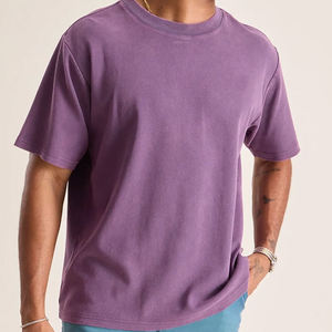 Camiseta Personalizada para Hombre, Corte Cuadrado, Algodón Grueso, Ropa Urbana, Venta al Por Mayor, Suministro Directo de Fábrica - Product Image 1