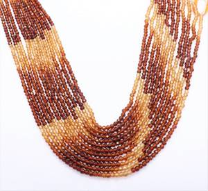 ลูกปัดเฮสโซไนต์การ์เนตทรงรอนเดลล์เจียระไนแบบมีเงา AAA ขนาด 3 มม. ลูกปัดพลอยเฮสโซไนต์การ์เนตธรรมชาติ ความยาว 13 นิ้ว สำหรับทำเครื่องประดับ - Product Image 4