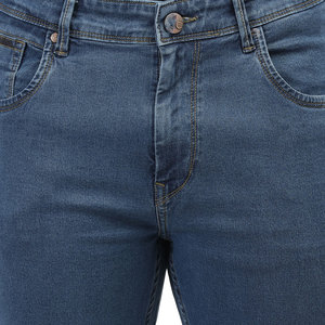 กางเกงยีนส์ผู้ชายคุณภาพสูงแบบสั่งทำ ดีไซน์ใหม่ทันสมัย สไตล์ลำลอง สีพื้น ผ้าฝ้ายใส่สบาย - Product Image 2