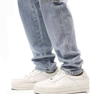 Jeans de Mezclilla Cargo Azul Claro para Hombre, Corte Regular, Estilo Casual, Lavado a la Arena, para Primavera, OEM - Product Image 3