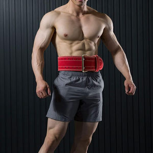 Ceinture de Soutien Lombaire en Cuir GAF pour Musculation, Haltérophilie, Squat, Antidérapante et Légère - Product Image 1