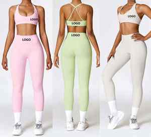 Ropa Deportiva para Mujer, Talla XL, Conjunto de Gimnasio y Fitness, Traje de Yoga de Talla Grande con Logotipo en la Cintura - Product Image 5