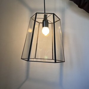 Black Iron Frame Glass <b>LED</b> Pendant <b>Light</b> Soft Warm White Decorative Living <b>Room</b> Ceiling Lamp - Product Image 4