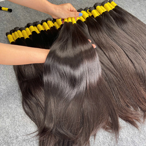 Venta al por mayor de cabello humano virgen de un solo donante, cabello de bebé, doblemente tramado, precio de fábrica, Vietnam, 100% cabello virgen en paquetes. - Product Image 1
