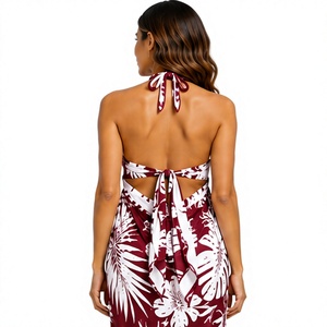 OEM ODM chiffon Sarong Women <b>Beach</b> <b>Wrap</b> hibiscus garden Lightweight Cover Up Skirt Tropical Island Resort Fashion New Arrival - Product Image 4
