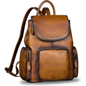 High End Convertible Genuine Waxed Buffalo Leather Backpack For Women Casual <b>Office</b> Travel Fashion Bag - Product Image 2