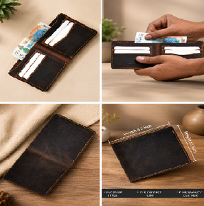 Imported Leather <b>Wallet</b> for Men Luxury Bifold <b>Wallet</b> Designer Leather <b>Wallet</b> Black Men's Fashion Accessory Premium Men's - Product Image 1
