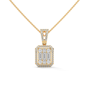 Collar de Oro Fino con Colgante de Diamante Cultivado en Laboratorio para Mujer, Joyería Elegante para Aniversario, Cumpleaños y Regalos de Lujo - Product Image 1