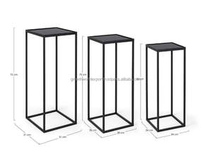 Juego de Mesa de Centro Moderno de Madera de Mango - Soporte Decorativo para Macetas, para Sala de Estar, Decoración del Hogar, Modelo GWE1585 - Product Image 5