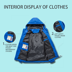 Chaqueta Impermeable con Logotipo Personalizado, Chaqueta Cortavientos, Chaqueta de Talla Grande para Hombre, Fabricante de Chaquetas para Senderismo y Pesca - Product Image 2