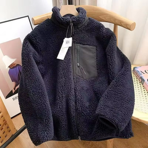 Veste polaire d'hiver surdimensionnée de haute qualité avec logo personnalisé brodé, fermeture éclair, pour le sport, le cyclisme, la chasse, en molleton pour hommes - Product Image 3