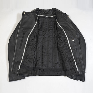 Veste en cuir véritable pour femme, édition de qualité supérieure, avec tissu respirant et doux, personnalisable avec des éléments tricotés, en promotion. - Product Image 4
