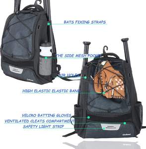Bagnex Baseball <b>Backpack</b> for Adults & Youth 600D Waterproof with Bat & Shoe Compartments Fence Hook 50-<b>70L</b> Capacity Customizable - Product Image 4