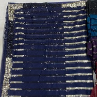Conjunto de Blusa y Sari de Diseñador, Listo para Usar, Completamente Cosido, de Seda Importada, para Mujer, Estilo Indio/Pakistaní, para Fiestas, con Bordado Intenso