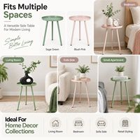 Table d'appoint ronde en métal à trois pieds avec plateau, démontable, style moderne, pour la vente en gros