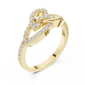 Bague en diamant taillé en laboratoire ETERNAL VINE, or blanc 18 carats plaqué rhodium, style minimaliste, pour fiançailles, fêtes, mariages, usage quotidien, pour femmes - Product Image 6