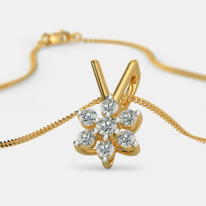 Collar con Colgante de Cruz de Oro Blanco con Diamante Cultivado en Laboratorio - Product Image 2