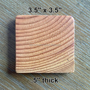 Sous-verres en bois d'acacia massif |   Vaisselle en bois naturel durable - Product Image 3