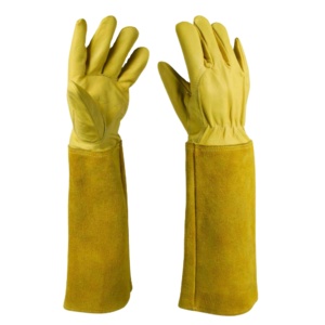 Anti-Static TIG Welding Safety Gloves CE Certified Cowhide Grain & Split Leather <b>Fire</b>-Resistant Safety Cuff Hand Gloves - Product Image 1
