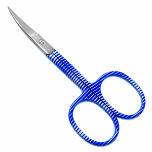 Professional Stainless Steel Curved Embroidery <b>Scissors</b> Blue Handle Precision Thread Cutting Nail <b>Cuticle</b> <b>Scissors</b> - Product Image 1