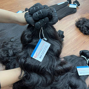 Extensión de cabello humano vietnamita crudo caliente máquina de color negro natural extensión de cabello de trama textura natural lista para enviar - Product Image 4