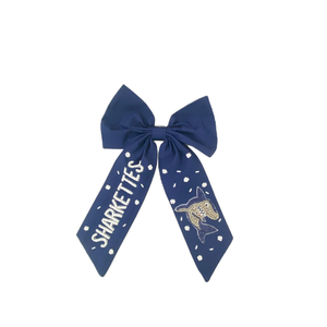 Nœuds ethniques faits main en queue d'alligator pour filles, accessoires de cheveux tendance pour le jour du match, nœud perlé au look apaisant - Product Image 1