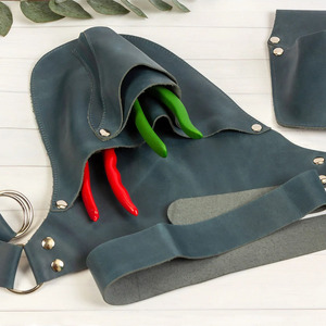 Bolsa de trabajo de cuero para jardinería, cinturón de herramientas profesional de cuero para floristería, correa ajustable, almacenamiento para jardín, marca privada en venta - Product Image 3