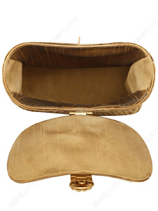 Pochette de mariée ornée de perles dorées avec poignée perlée, sac de soirée structuré pour mariage, vente en gros OEM - Product Image 4