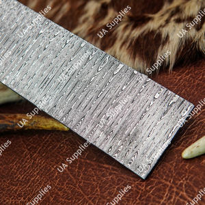 Barre de mosaïque en acier Damas forgé à la main de 10 pouces, personnalisable, pour la fabrication de couteaux, fournitures OEM ODM DIY industrielles - Product Image 4