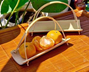 Plateau de service en bambou pour bateau alimentaire, style île tropicale, pour club de plage et complexe hôtelier - Macy - Product Image 1