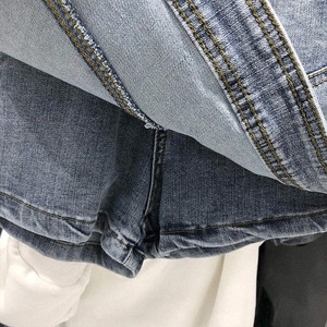 Jupe en jean pour femme, jupe midi en jean délavé vintage, taille haute, tissu doux et durable, vêtement classique et tendance pour femme - Product Image 5