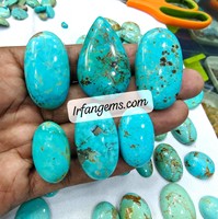 Lot de cabochons en turquoise d'Arizona 100 % naturelle de haute qualité, prix de gros, pierres faites à la main pour la fabrication de bijoux en turquoise d'Arizona
