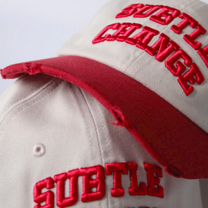 Casquettes personnalisées 6 panneaux, casquettes de baseball bicolores, broderie 3D, casquettes de baseball effet vieilli, casquettes à visière incurvée en coton pour hommes et femmes - Product Image 2