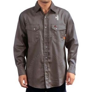 Long Sleeve Button up Flame Retardant Snap Fr <b>Welding</b> <b>Shirt</b> Wholesale Protective Long Sleeve <b>Shirt</b> for <b>Welding</b> and Cutting Heat - Product Image 5