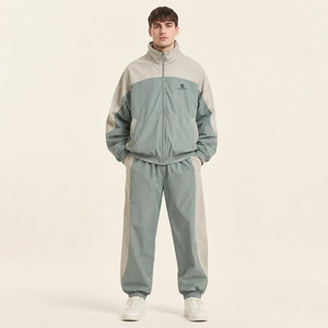 <b>Vintage</b> Color Block <b>Windbreaker</b> Jacket Wholesale Unisex Hip Hop Streetwear Lightweight Waterproof Tracksuit Activewear 2026 - Product Image 1