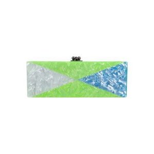 Pochette de soirée en résine artisanale de luxe écologique pour femmes, accessoire de mode en cristal - Product Image 1