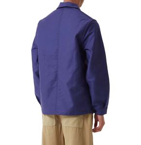 Veste de travail respirante personnalisée pour hommes, en gros, manteau en sergé de coton bleu OEM, veste d'extérieur durable et utilitaire pour uniforme de travail - Product Image 2