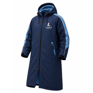 Custom Logo Long Waterproof Swim Parka Jacket Sherpa Fleece Lining Hooded Changing <b>Robe</b> Windproof Swimming <b>Coat</b> Men Women - Product Image 1