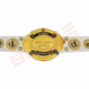 IWGP Global Belt Title Duplicate Belt Cinturones de lujo personalizados de cuero genuino de Pakistán World Heavyweight Championship Title Belt - Product Image 2