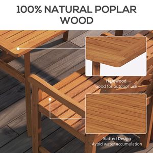 Set da Pranzo per Esterni in Legno con Finitura Teak, Resistente alle Intemperie e Impermeabile, per 4 Persone, Ideale per Giardino, Cortile e Bordo Piscina - Product Image 5