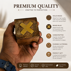 Juego de Tres en Raya Gigante de Madera |   Juego de Mesa de Madera Hecho a Mano de Primera Calidad para Niños y Adultos | Juego de Mesa de Estrategia Familiar para Viajes, Regalo - Product Image 3