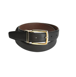 Cinturón Formal de Cuero Genuino con Hebilla Rectangular en Colores Negro y Marrón, Material Duradero de Piel de Vaca - Product Image 1